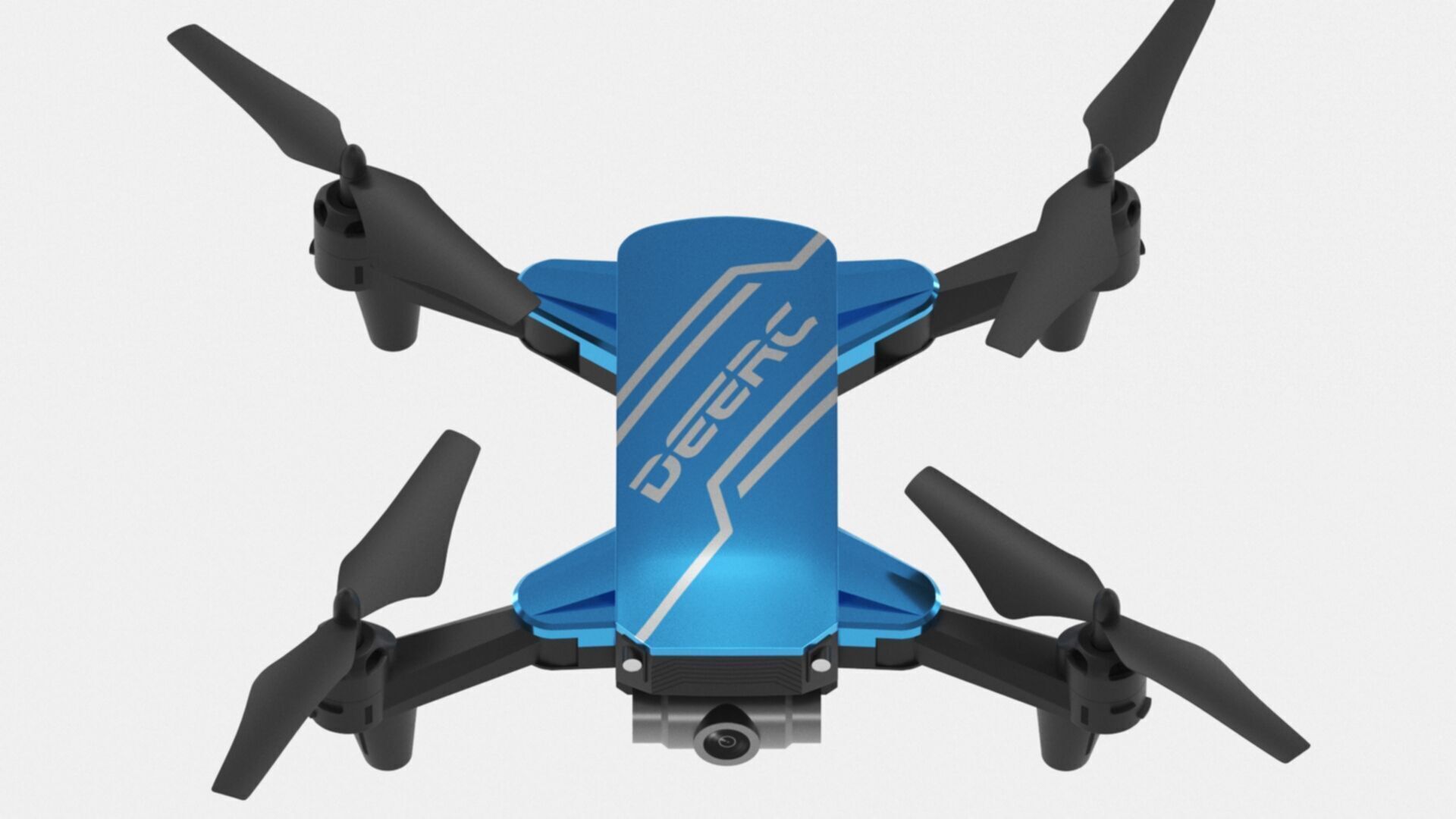 Deerc mini drone with camera 720p quadrocopter Low-poly 3D model_21