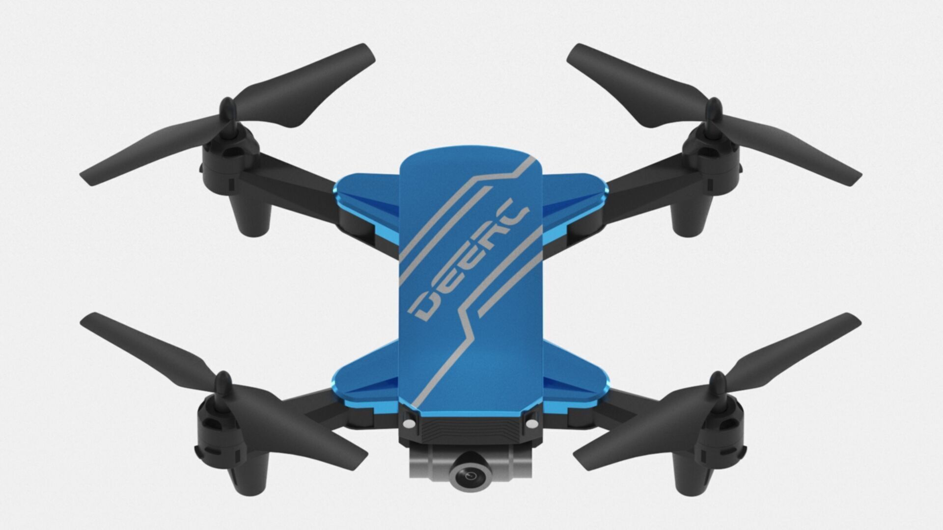 Deerc mini drone with camera 720p quadrocopter Low-poly 3D model_20