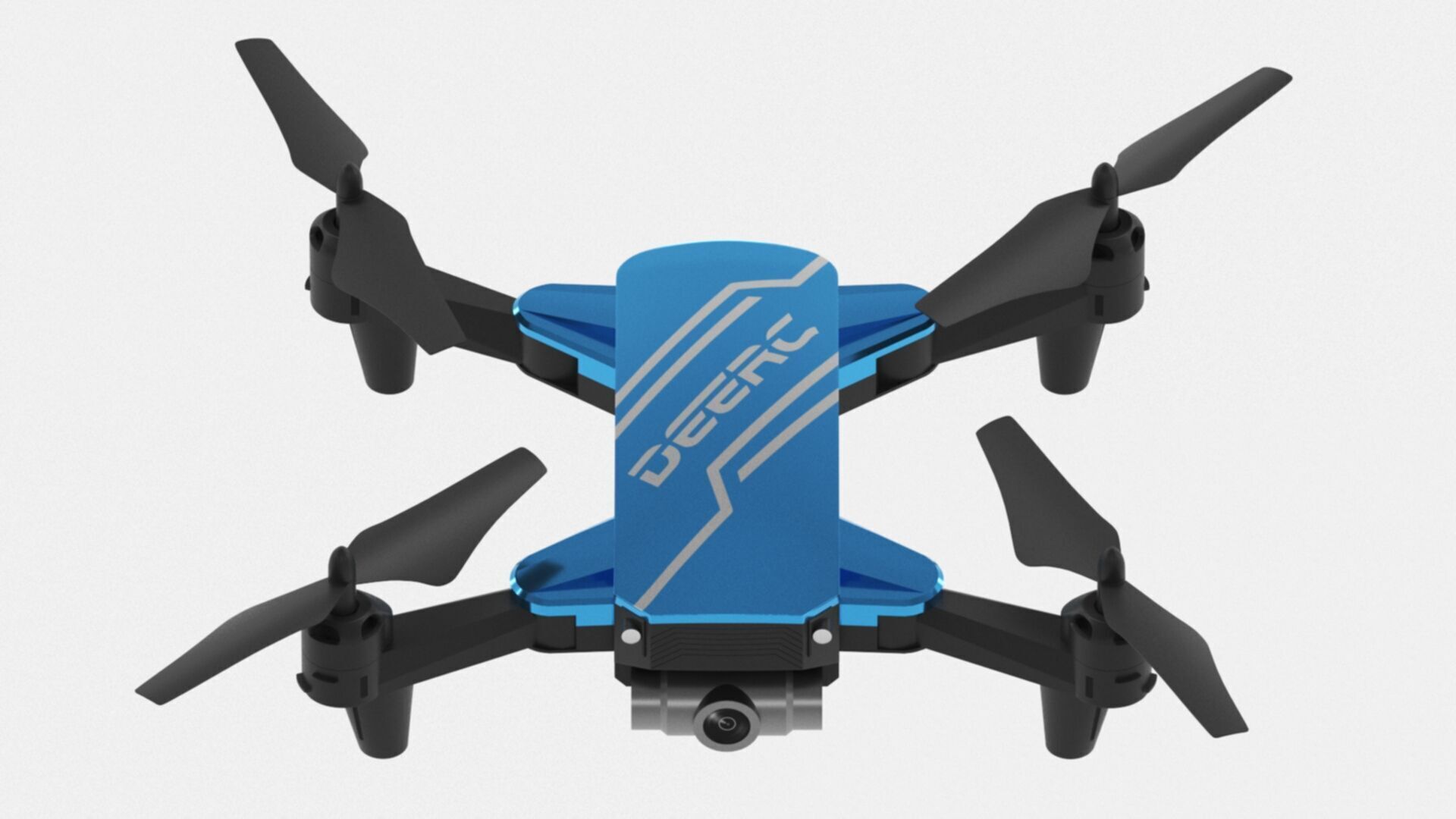 Deerc mini drone with camera 720p quadrocopter Low-poly 3D model_19