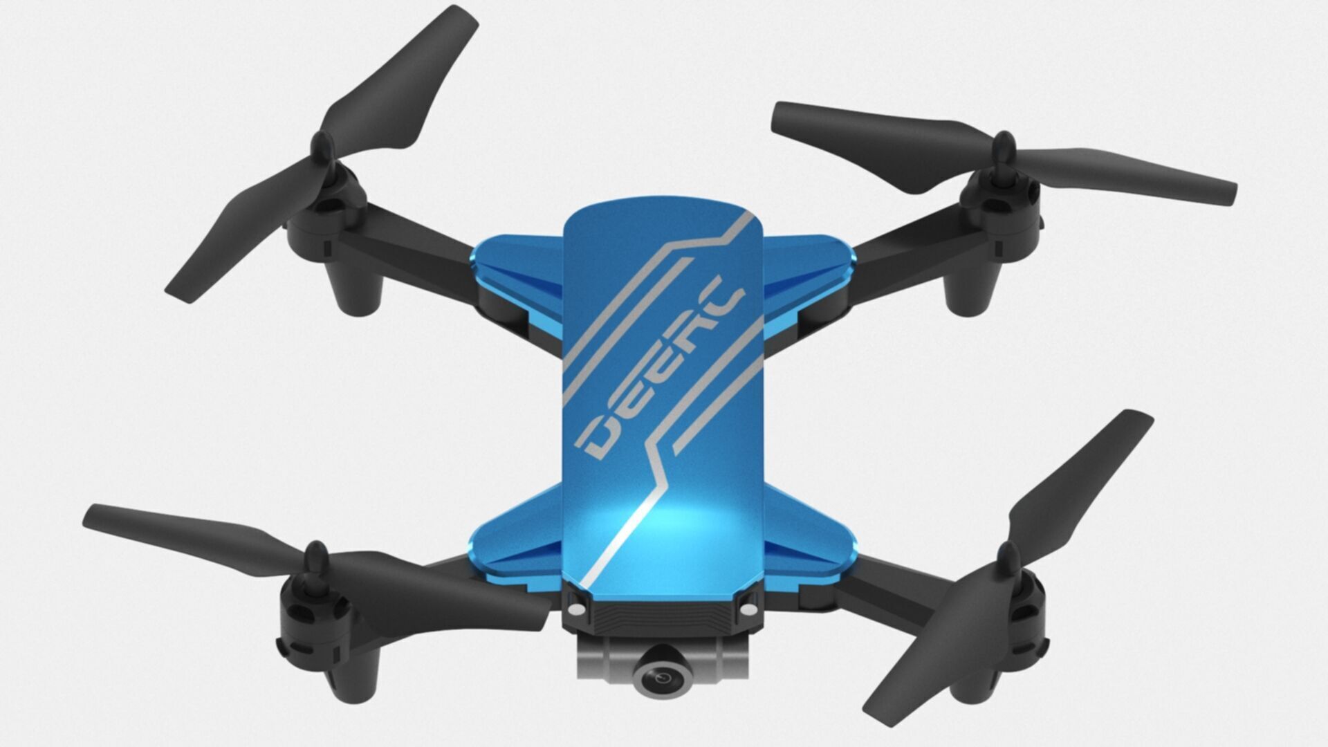 Deerc mini drone with camera 720p quadrocopter Low-poly 3D model_22