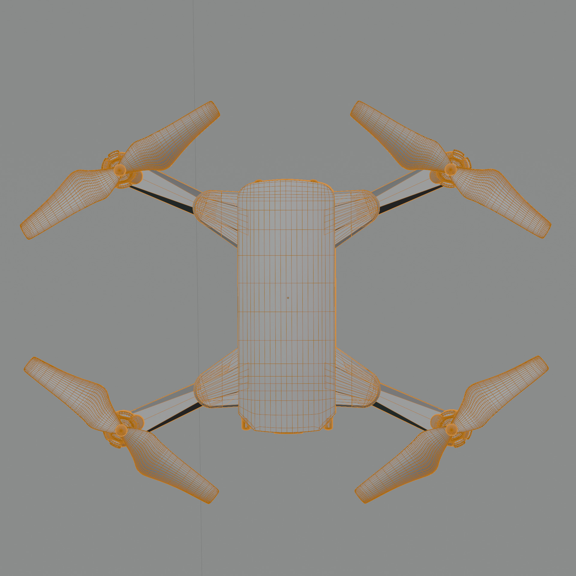 Deerc mini drone with camera 720p quadrocopter Low-poly 3D model_24