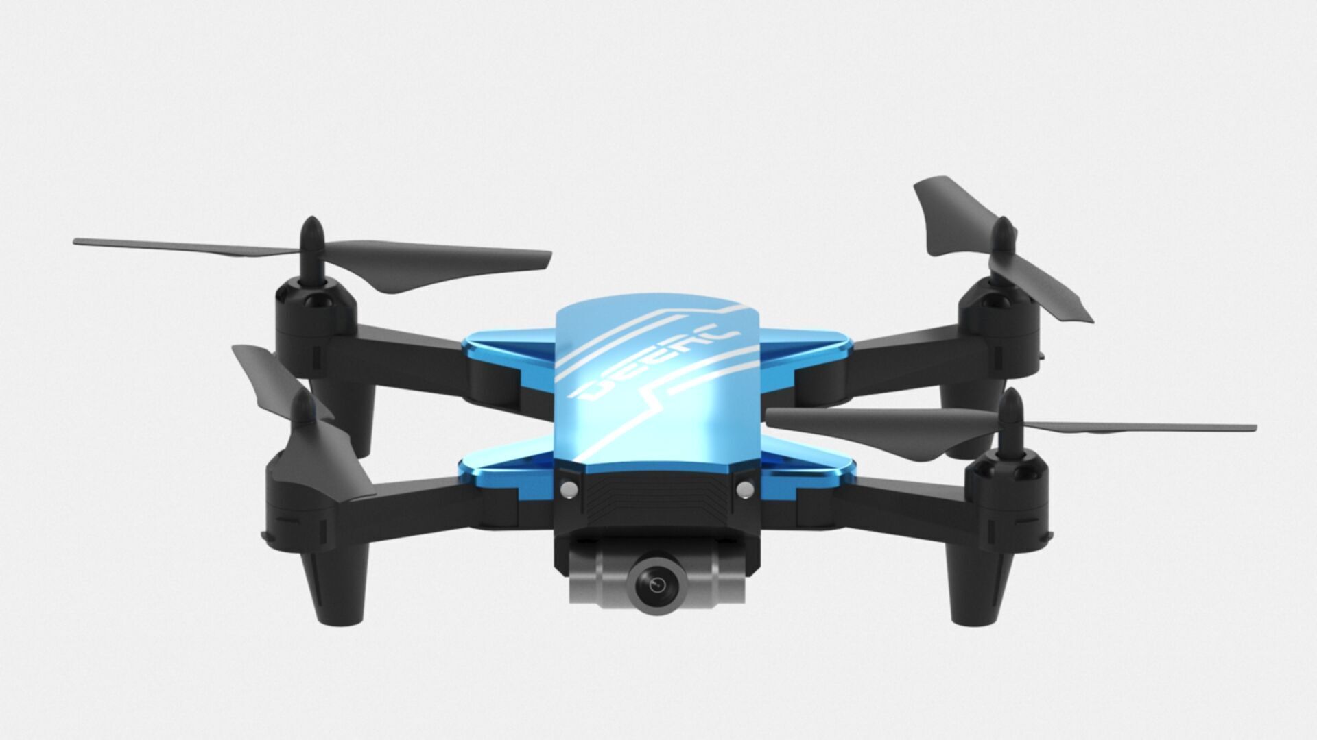 Deerc mini drone with camera 720p quadrocopter Low-poly 3D model_16