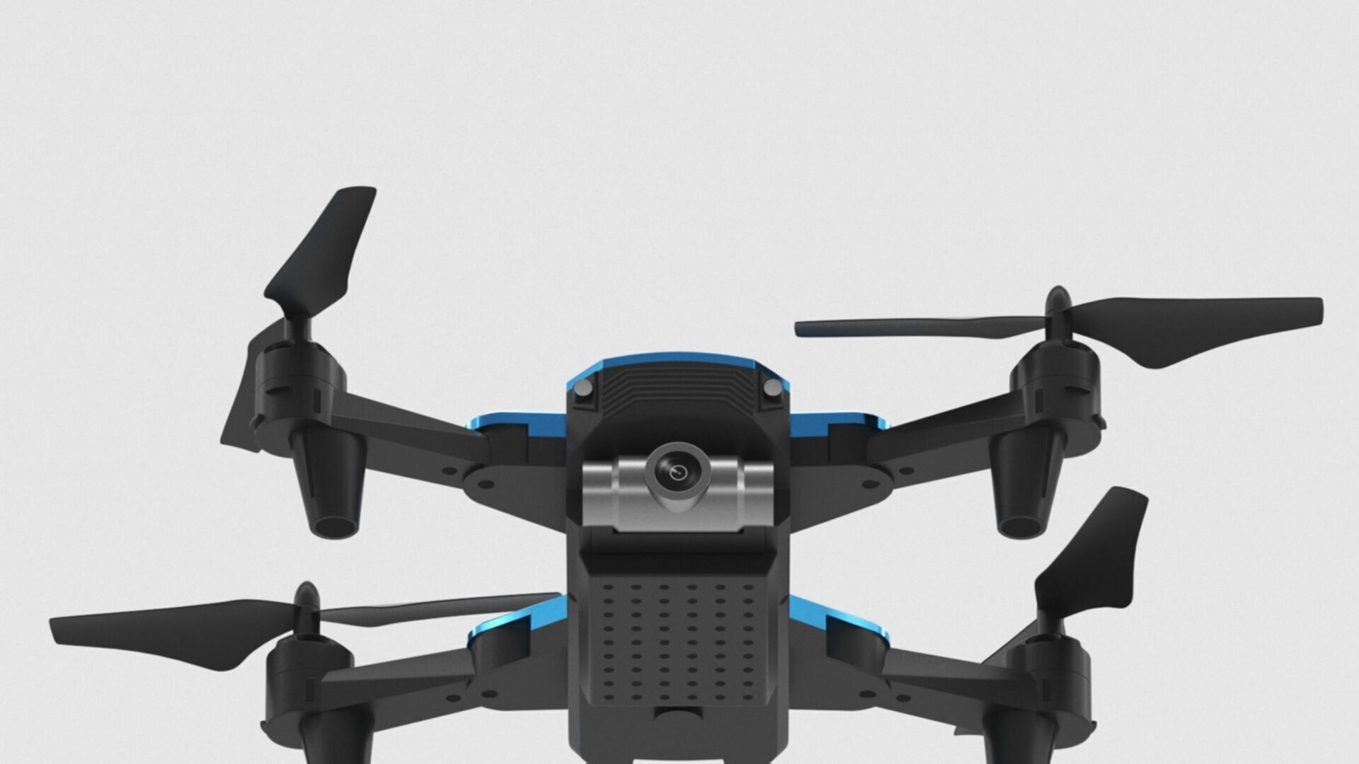 Deerc mini drone with camera 720p quadrocopter Low-poly 3D model_7