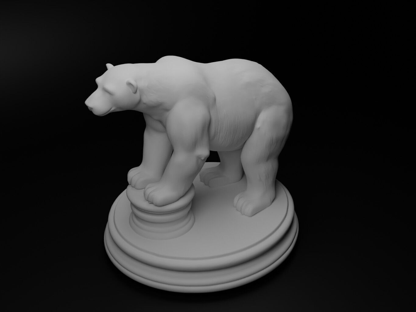 polar bear Animal Chess 3D print model_2