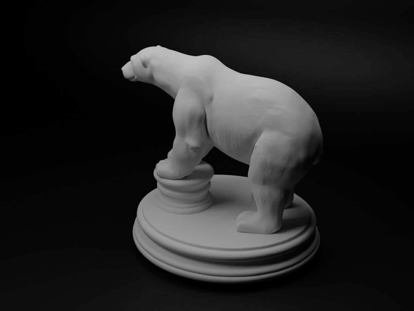 polar bear Animal Chess 3D print model_1