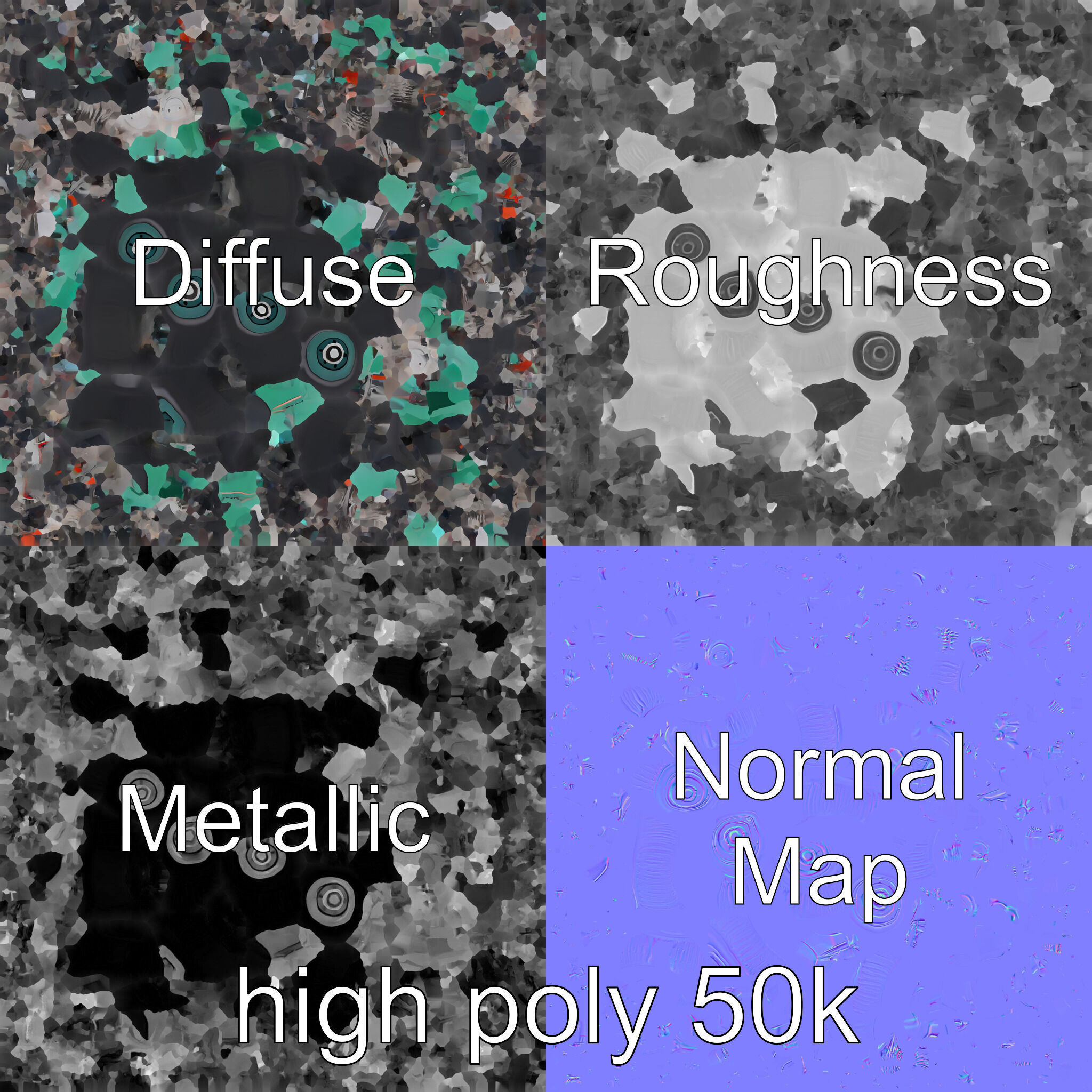 Forest Green Quad Bike with Aerodynamic Frame model pack Low-poly 3D model_3