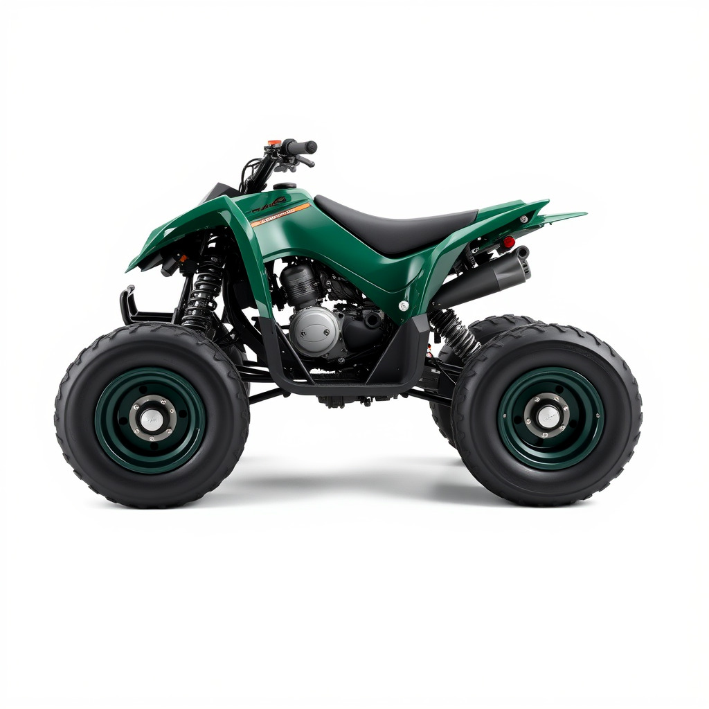 Forest Green Quad Bike with Aerodynamic Frame model pack Low-poly 3D model_4