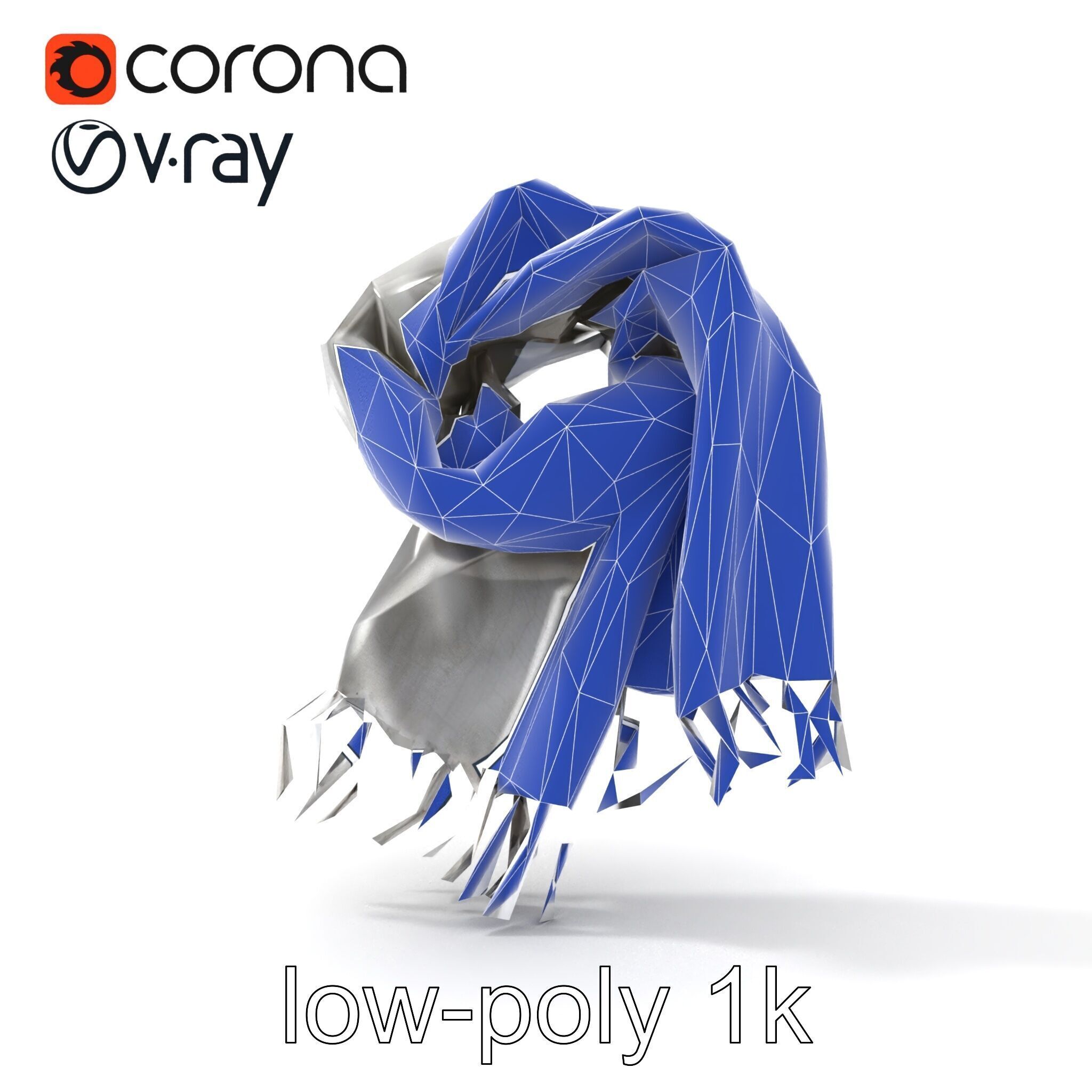 Luxurious Grey Cashmere Scarf model pack Texture_15