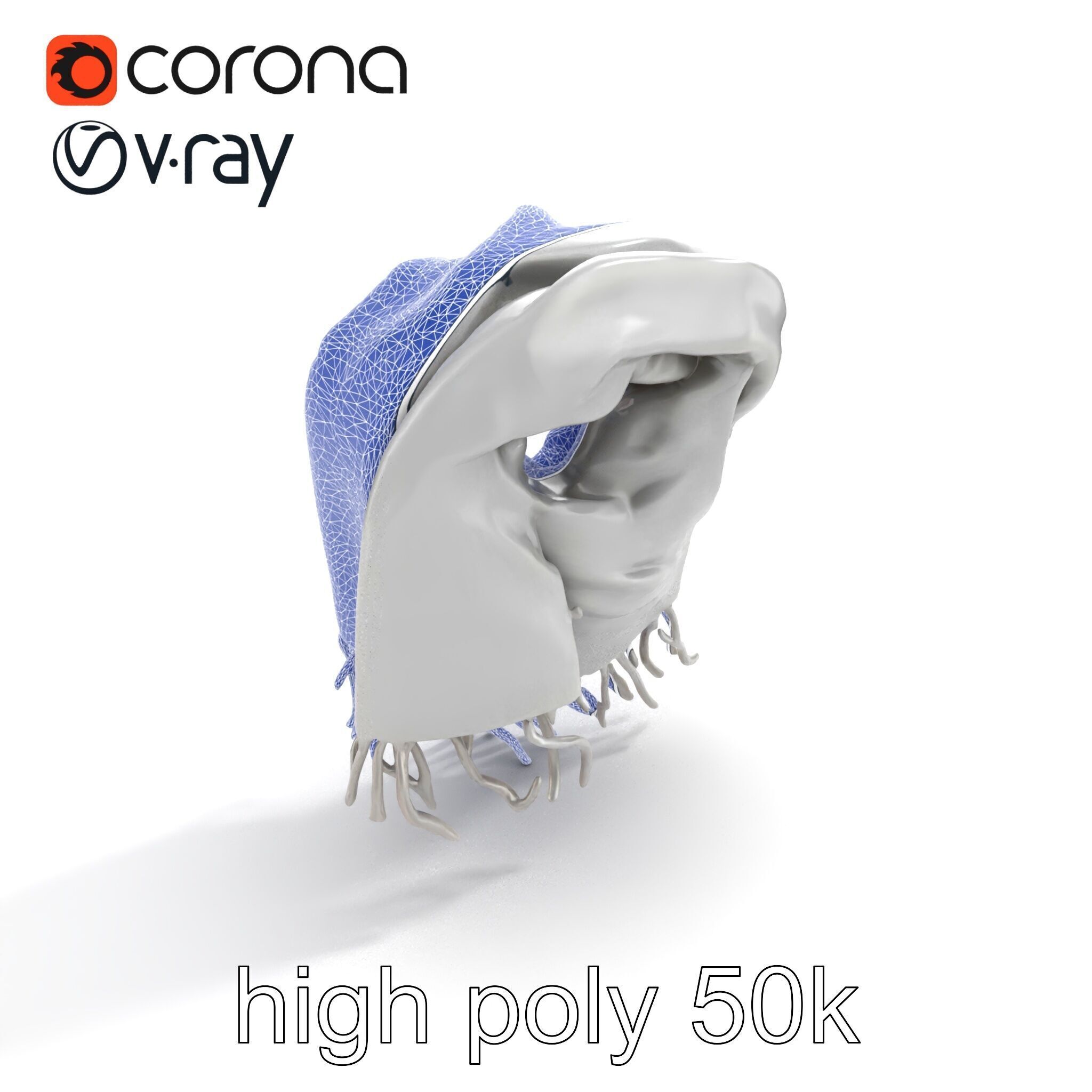 Luxurious Grey Cashmere Scarf model pack Texture_13