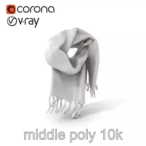 Luxurious Grey Cashmere Scarf model pack Texture