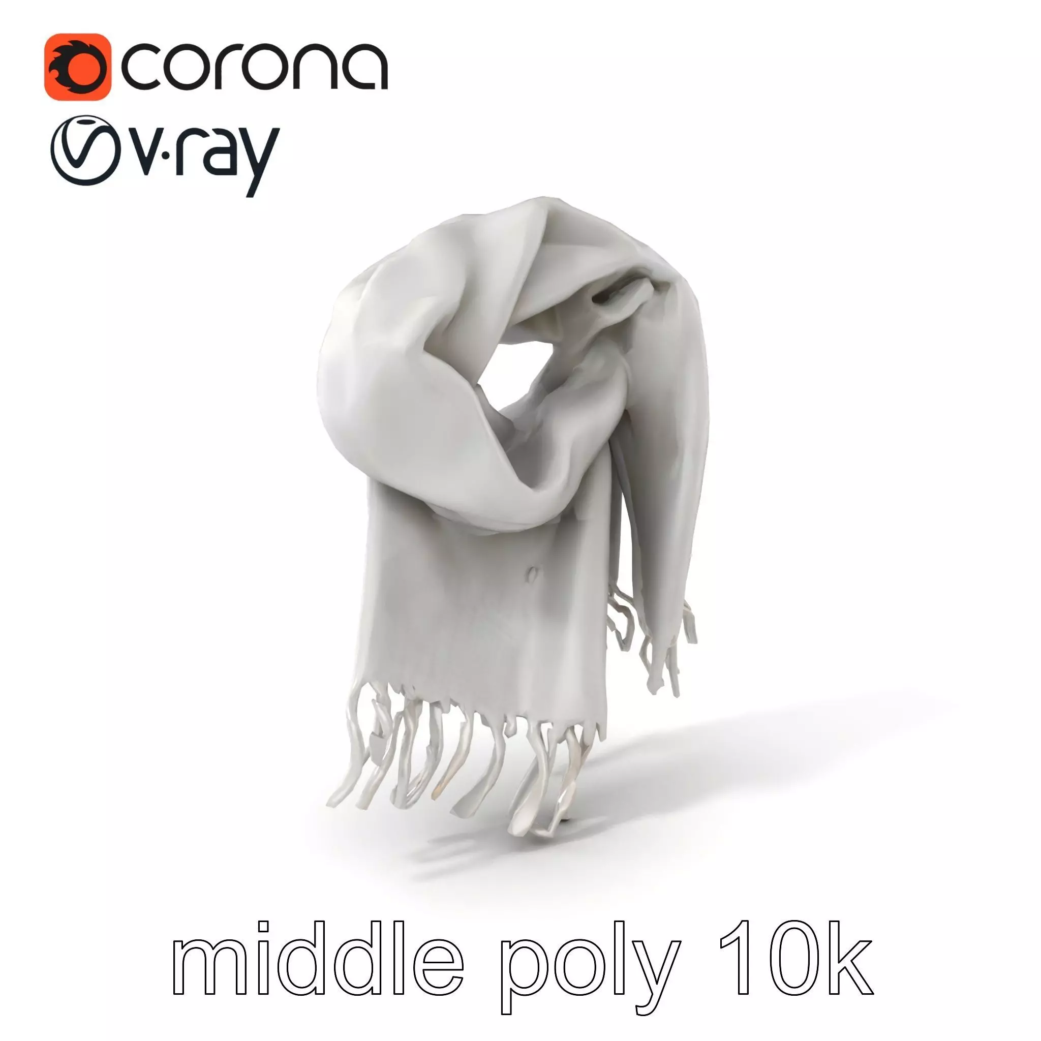 Luxurious Grey Cashmere Scarf model pack Texture_0