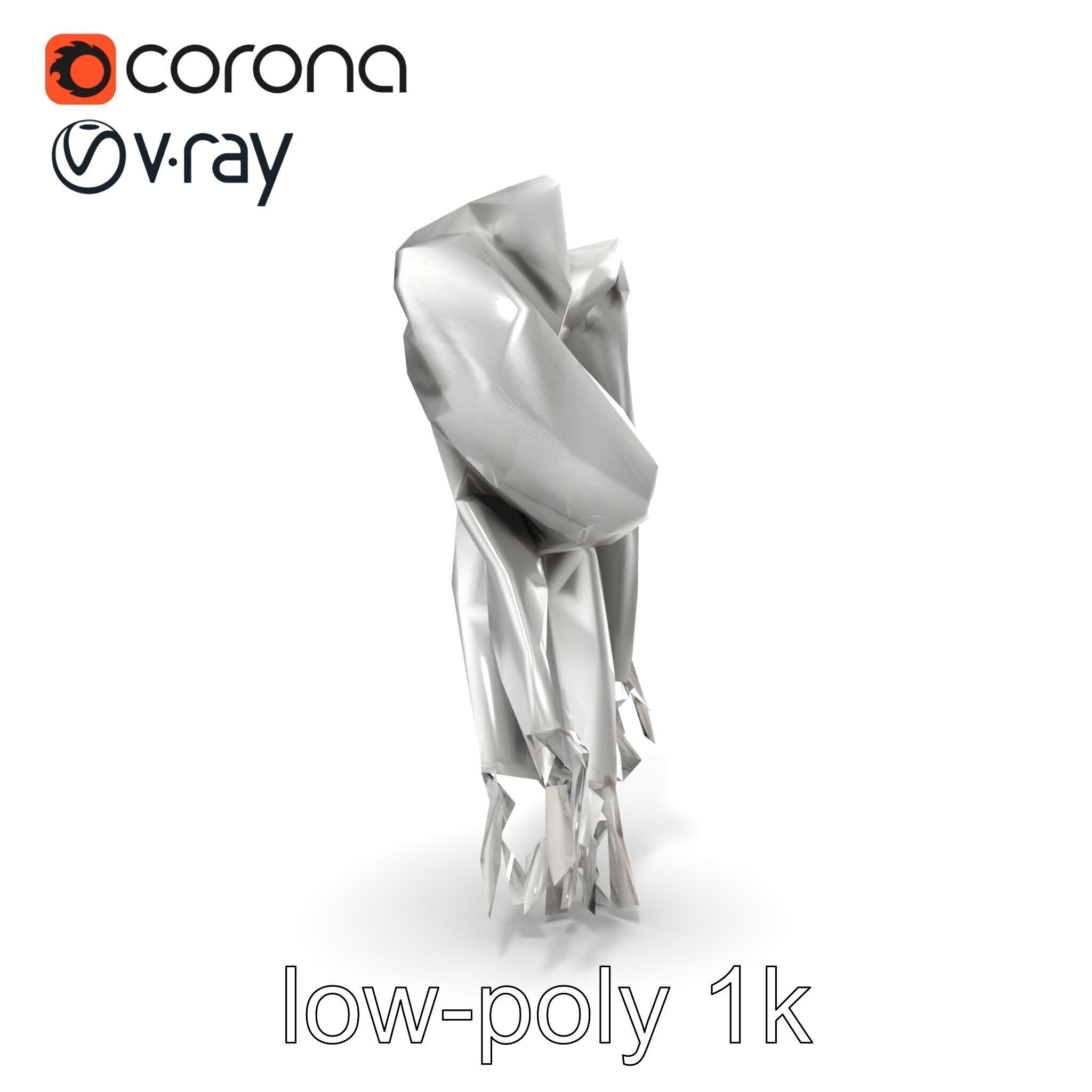 Luxurious Grey Cashmere Scarf model pack Texture_25