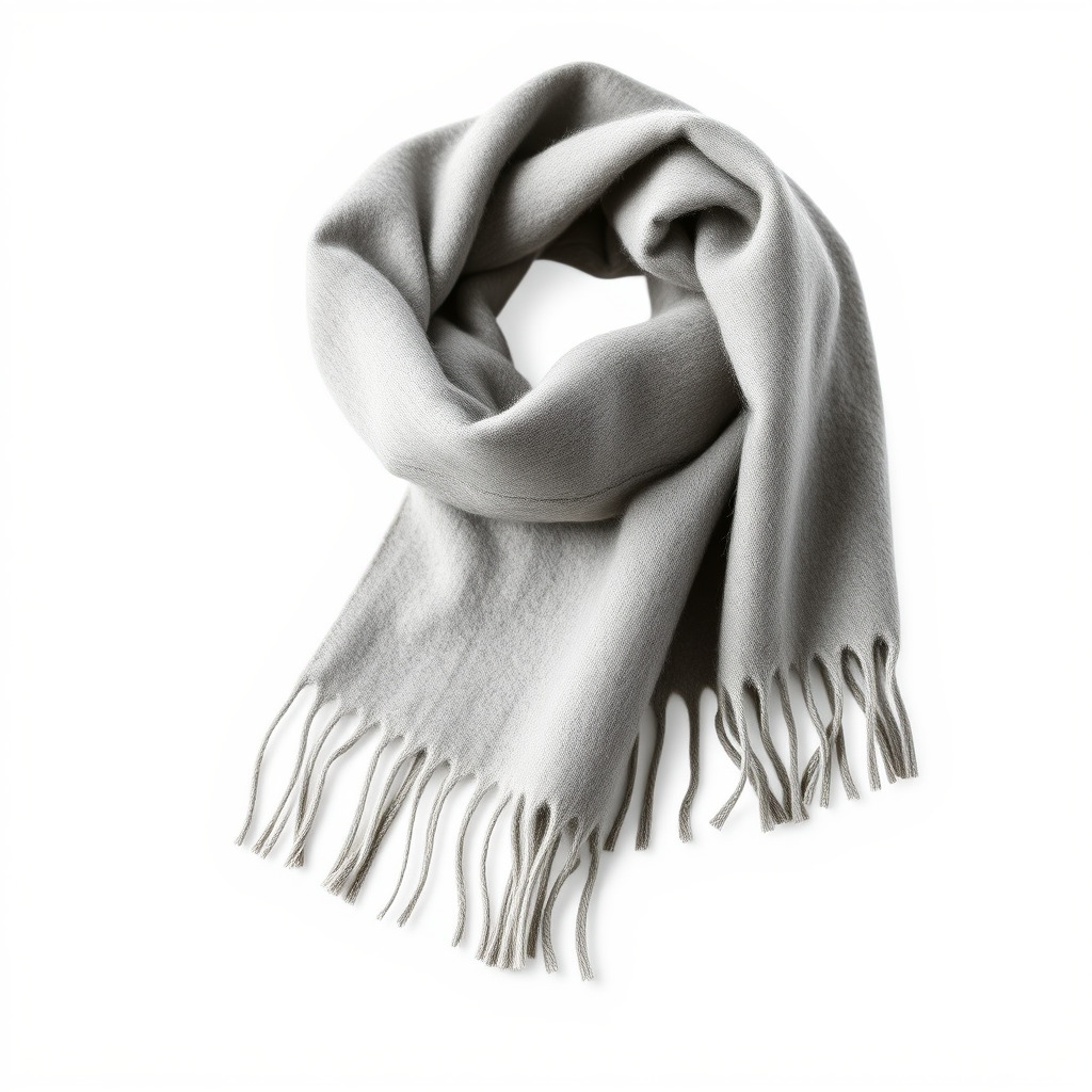 Luxurious Grey Cashmere Scarf model pack Texture_4