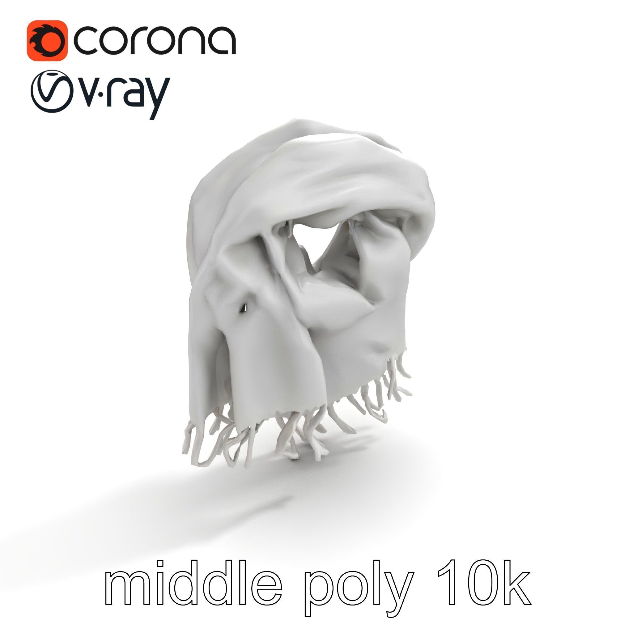 Luxurious Grey Cashmere Scarf model pack Texture_8