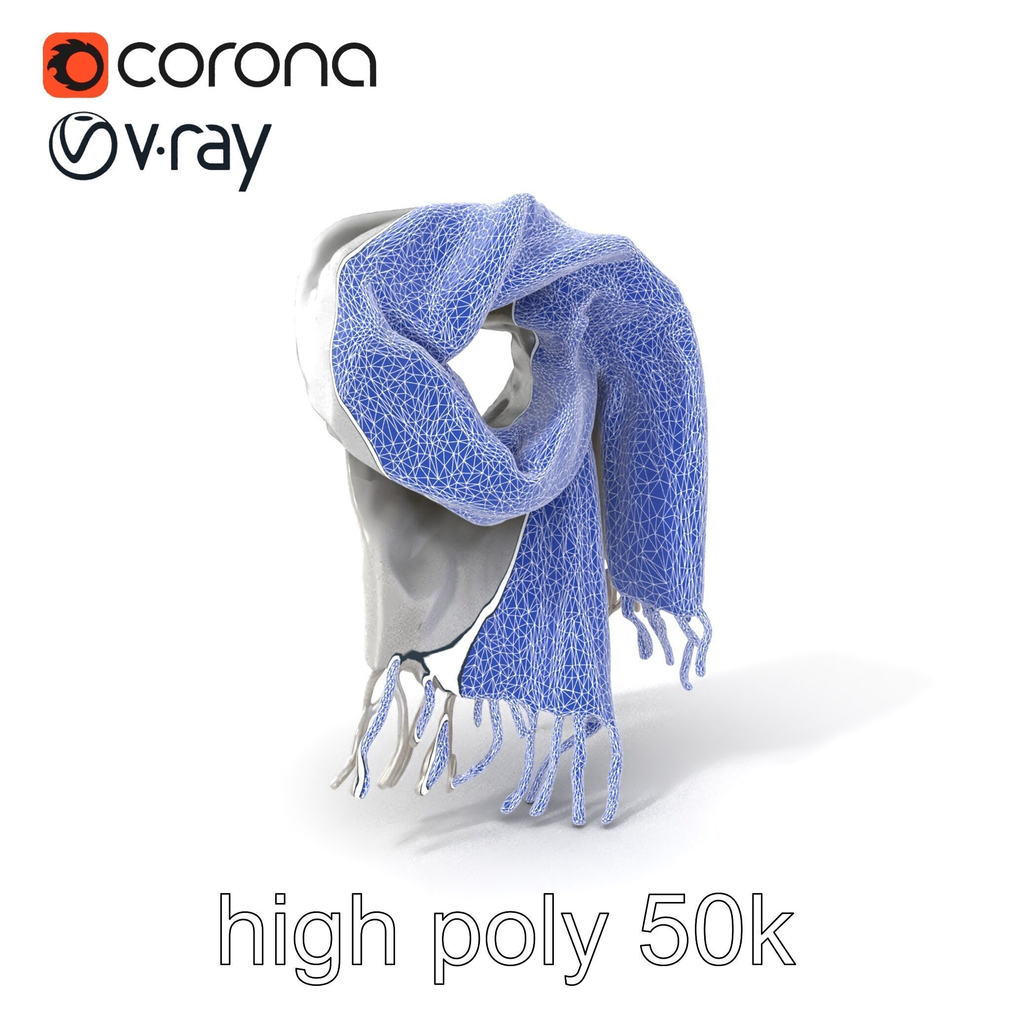 Luxurious Grey Cashmere Scarf model pack Texture_10