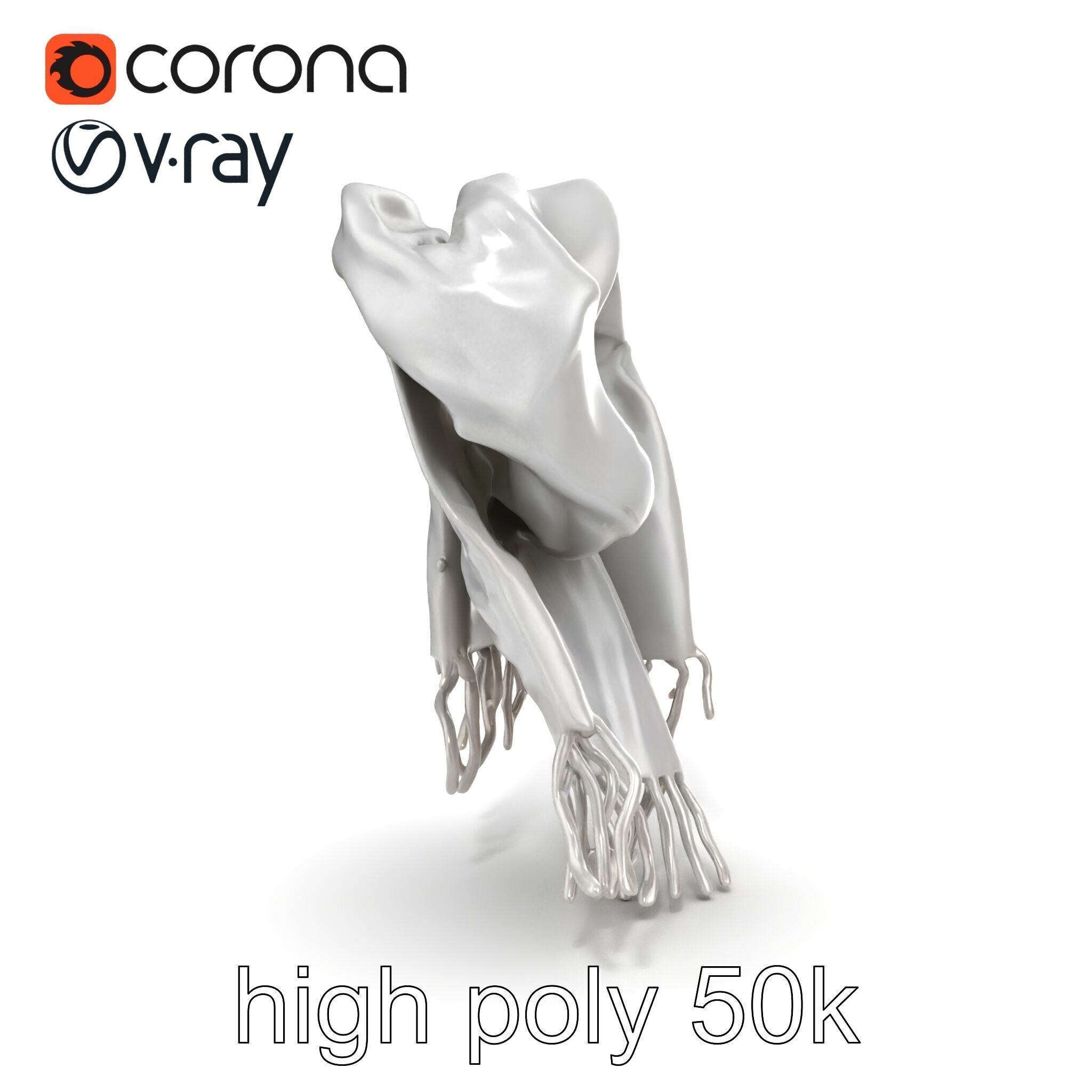 Luxurious Grey Cashmere Scarf model pack Texture_29