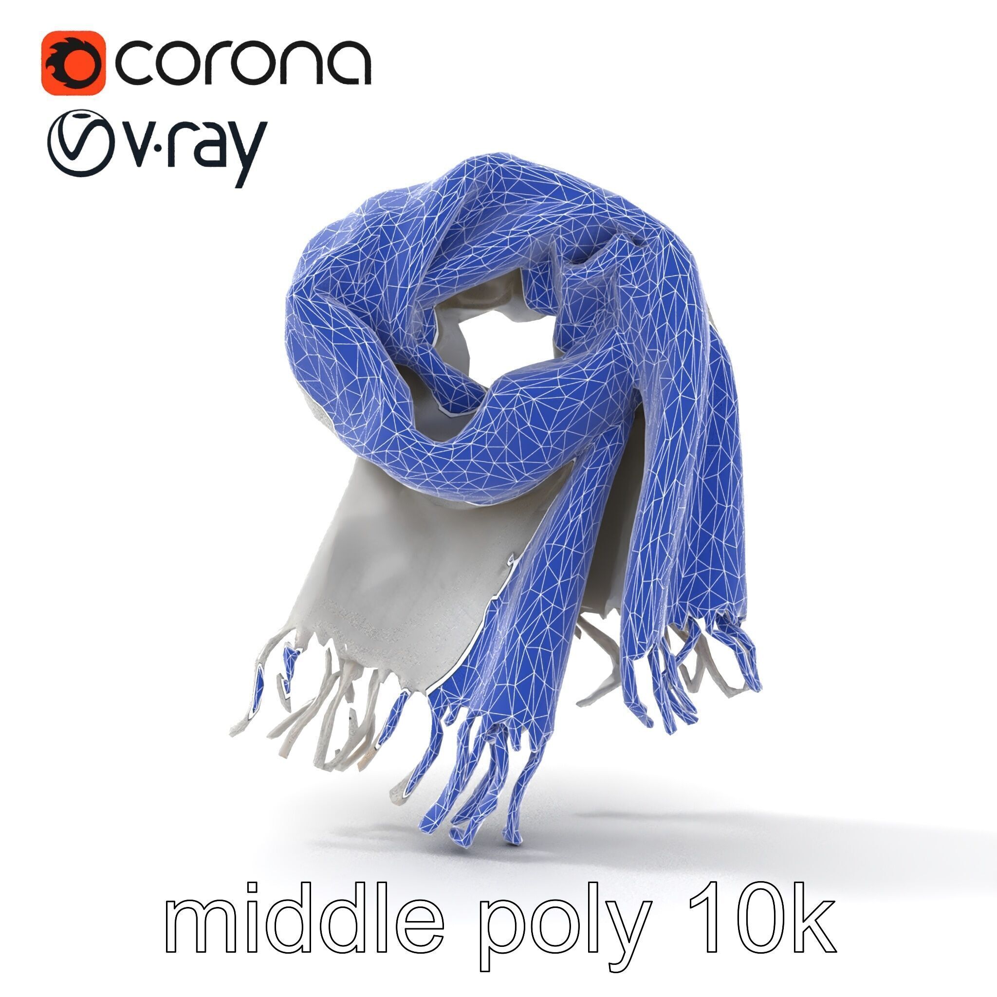 Luxurious Grey Cashmere Scarf model pack Texture_31