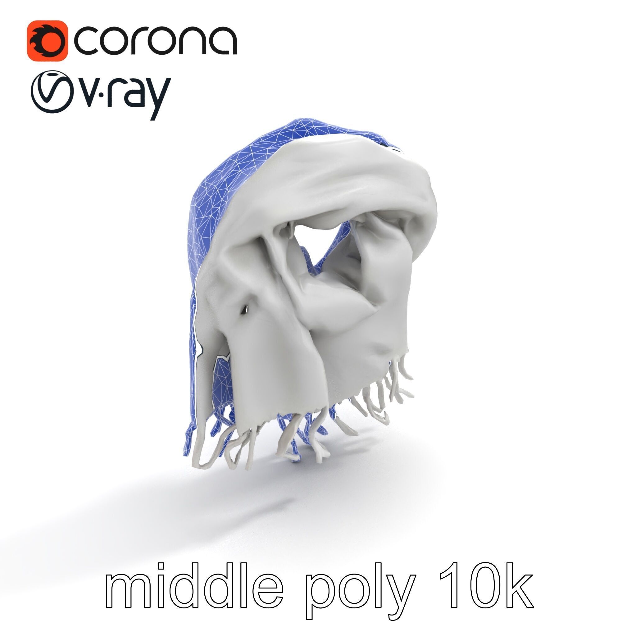 Luxurious Grey Cashmere Scarf model pack Texture_11