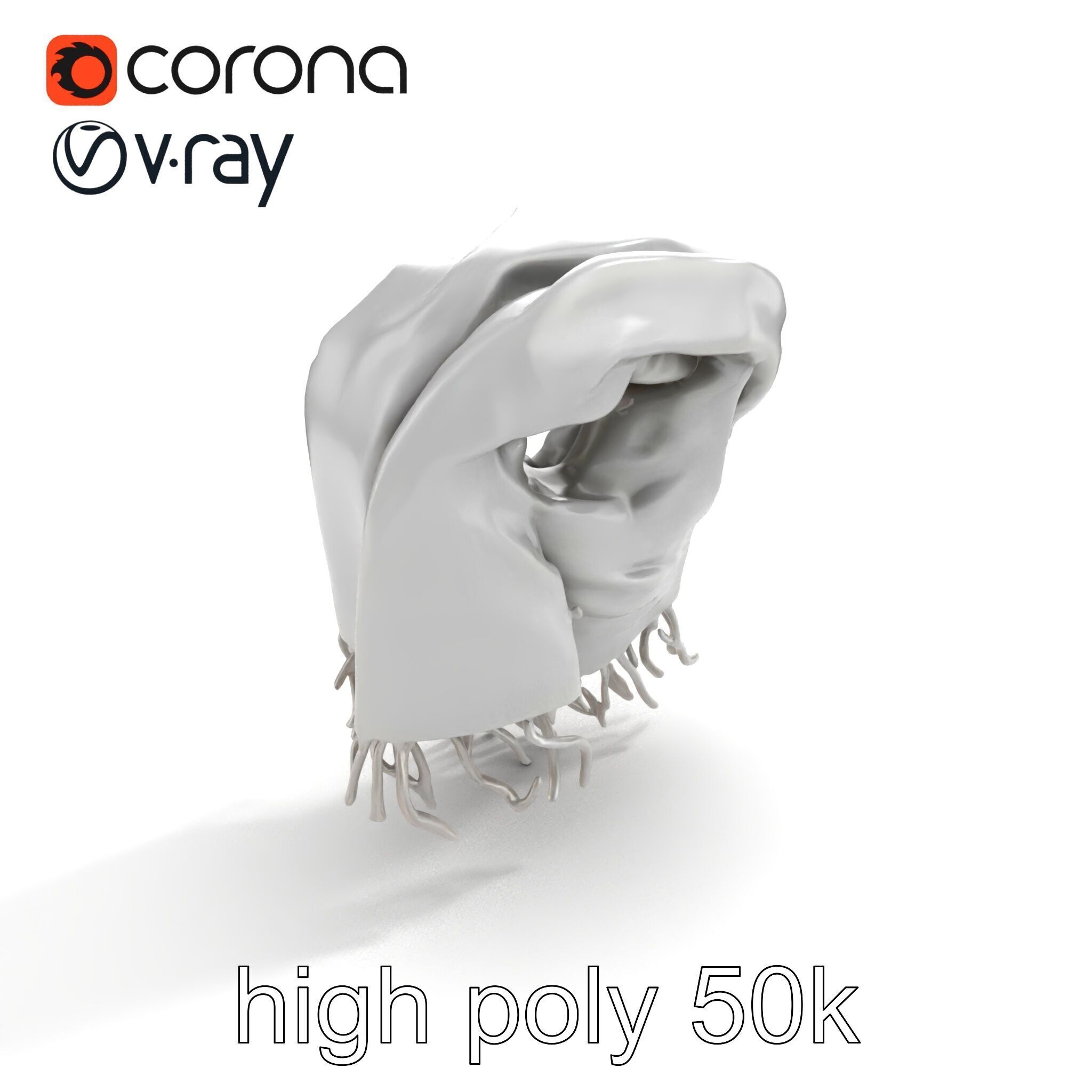 Luxurious Grey Cashmere Scarf model pack Texture_14