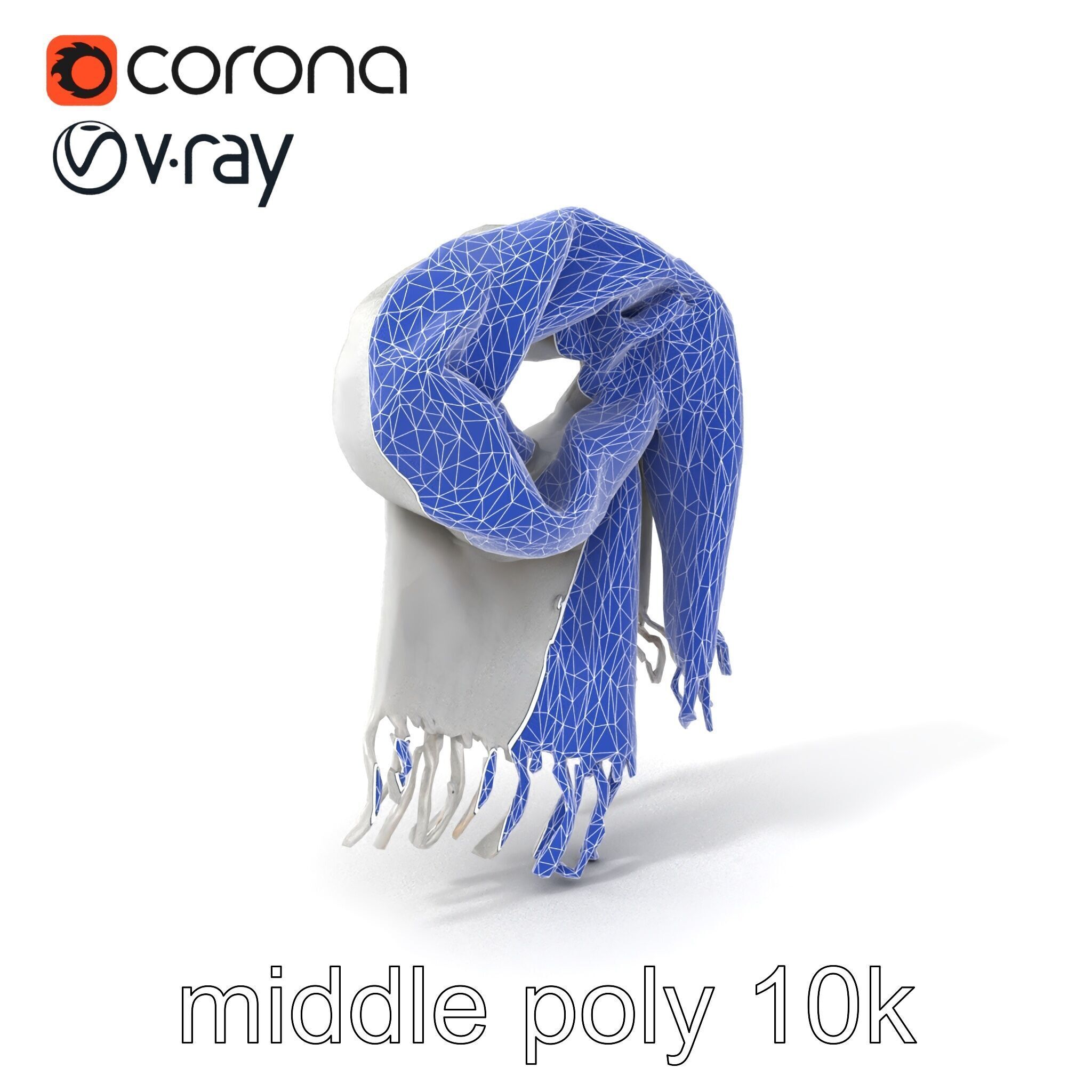 Luxurious Grey Cashmere Scarf model pack Texture_6
