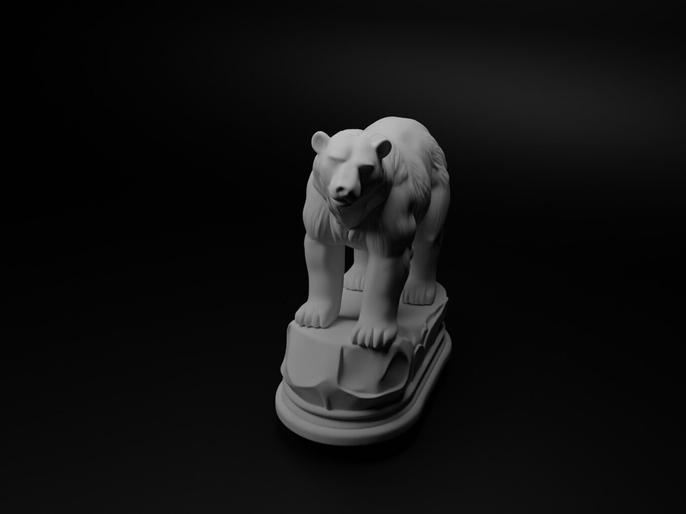polar bear Animal Chess 3D print model_1