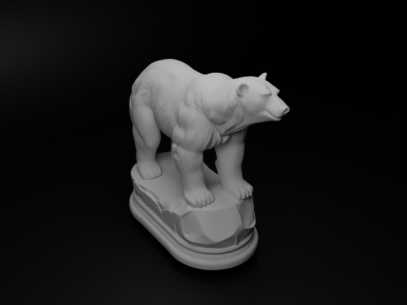 polar bear Animal Chess 3D print model_2
