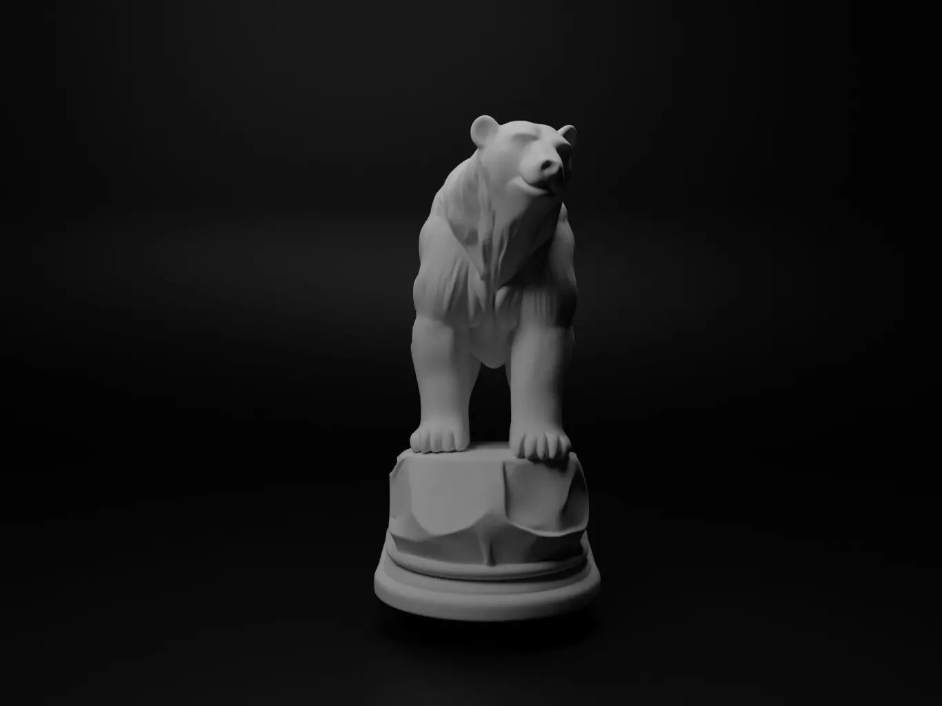polar bear Animal Chess 3D print model_0