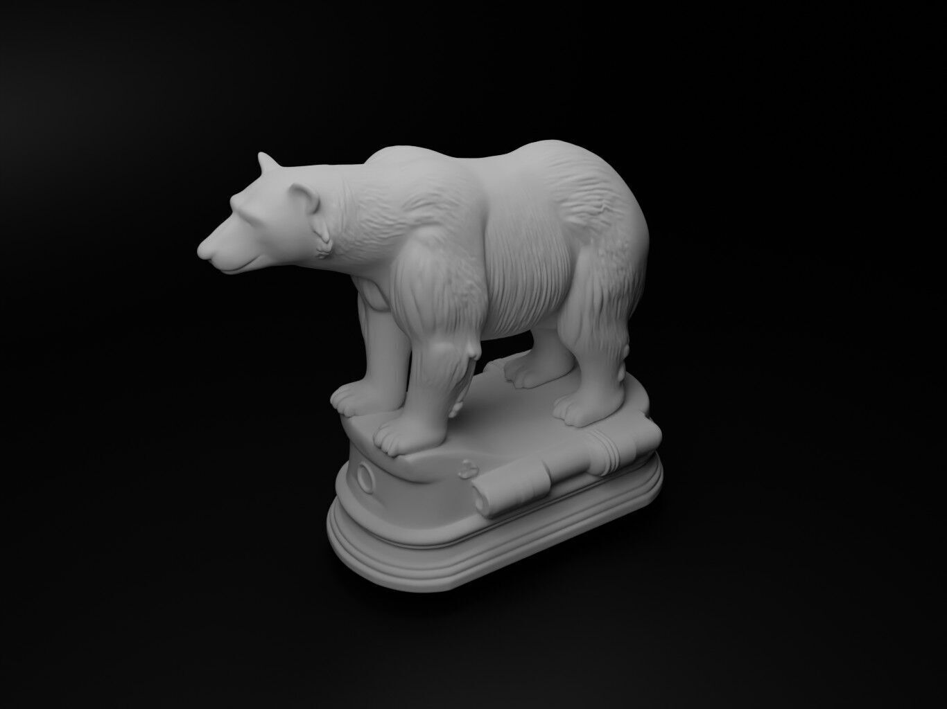 polar bear Animal Chess 3D print model_2