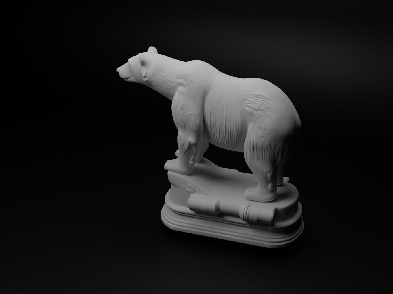 polar bear Animal Chess 3D print model_1