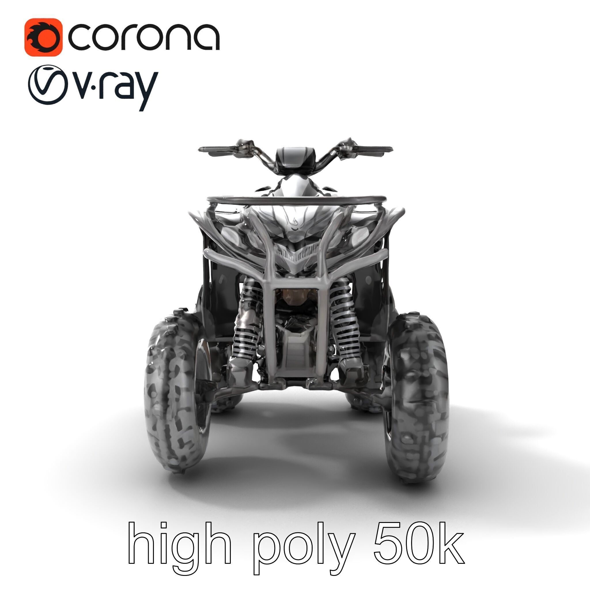 Sleek Quad ATV OffRoad Vehicle model pack Low-poly 3D model_18