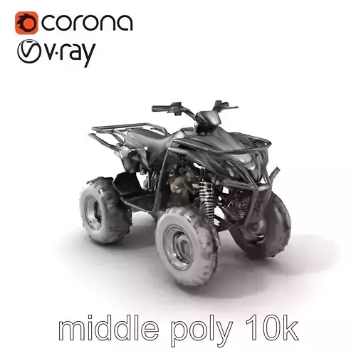 Sleek Quad ATV OffRoad Vehicle model pack Low-poly 3D model