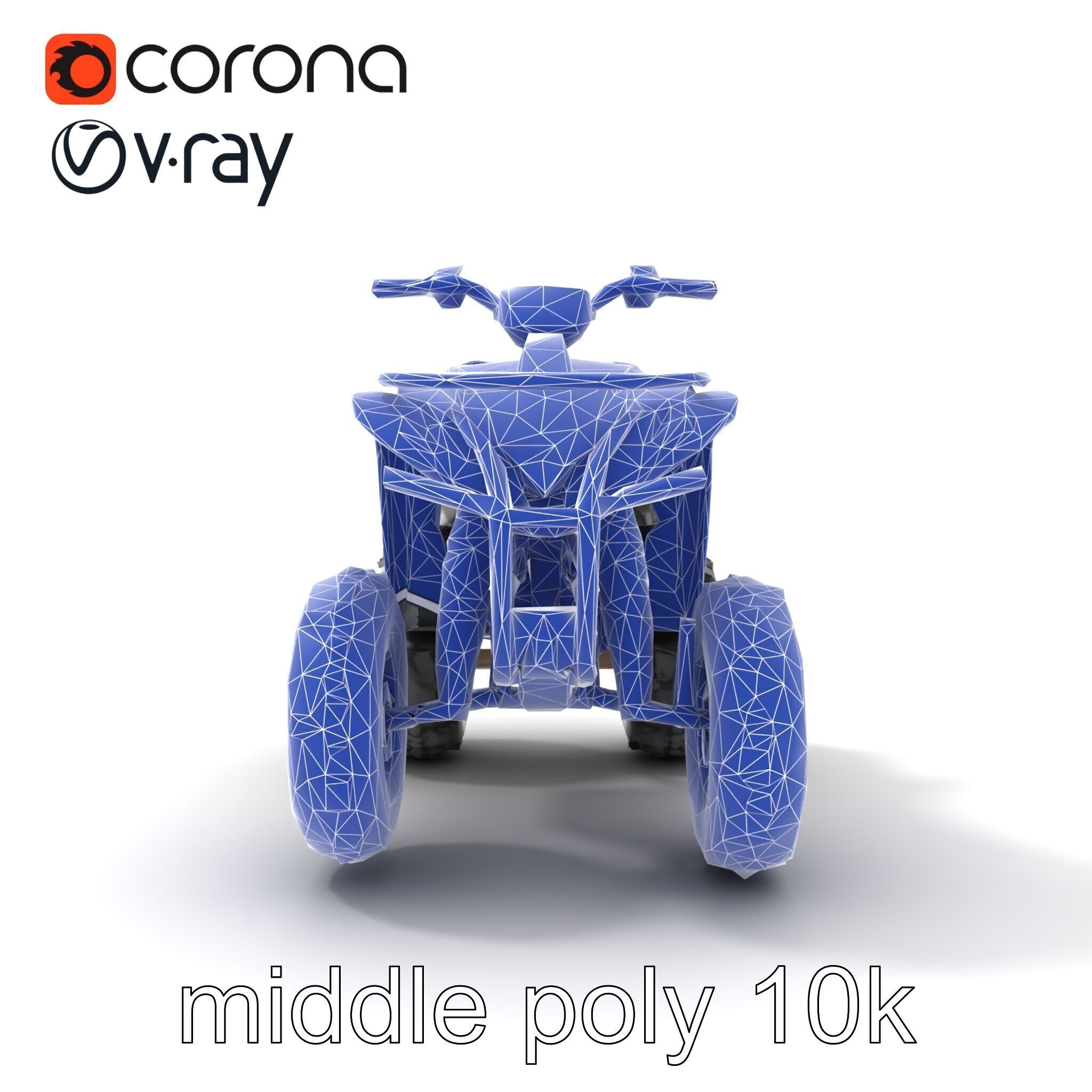 Sleek Quad ATV OffRoad Vehicle model pack Low-poly 3D model_21