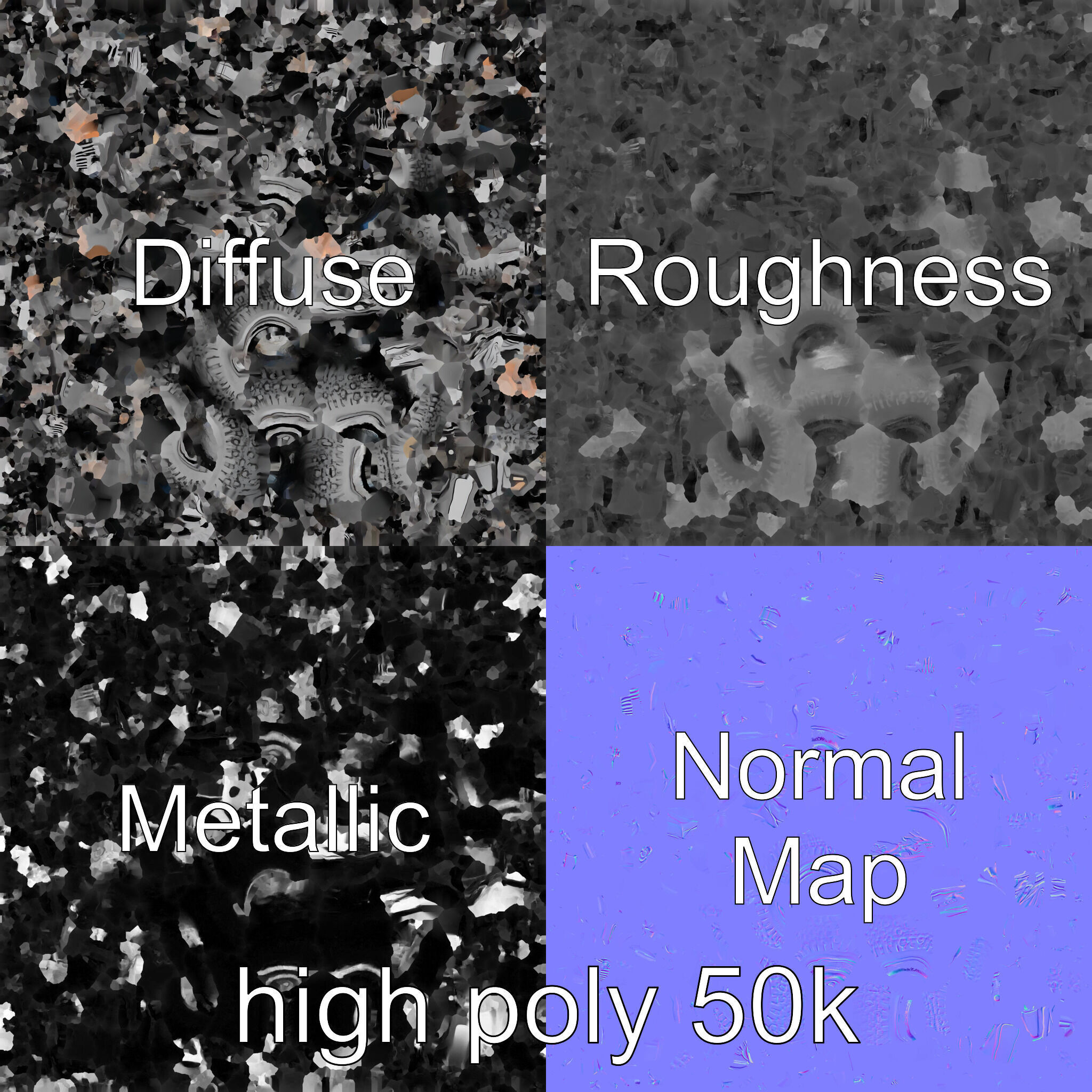 Sleek Quad ATV OffRoad Vehicle model pack Low-poly 3D model_3