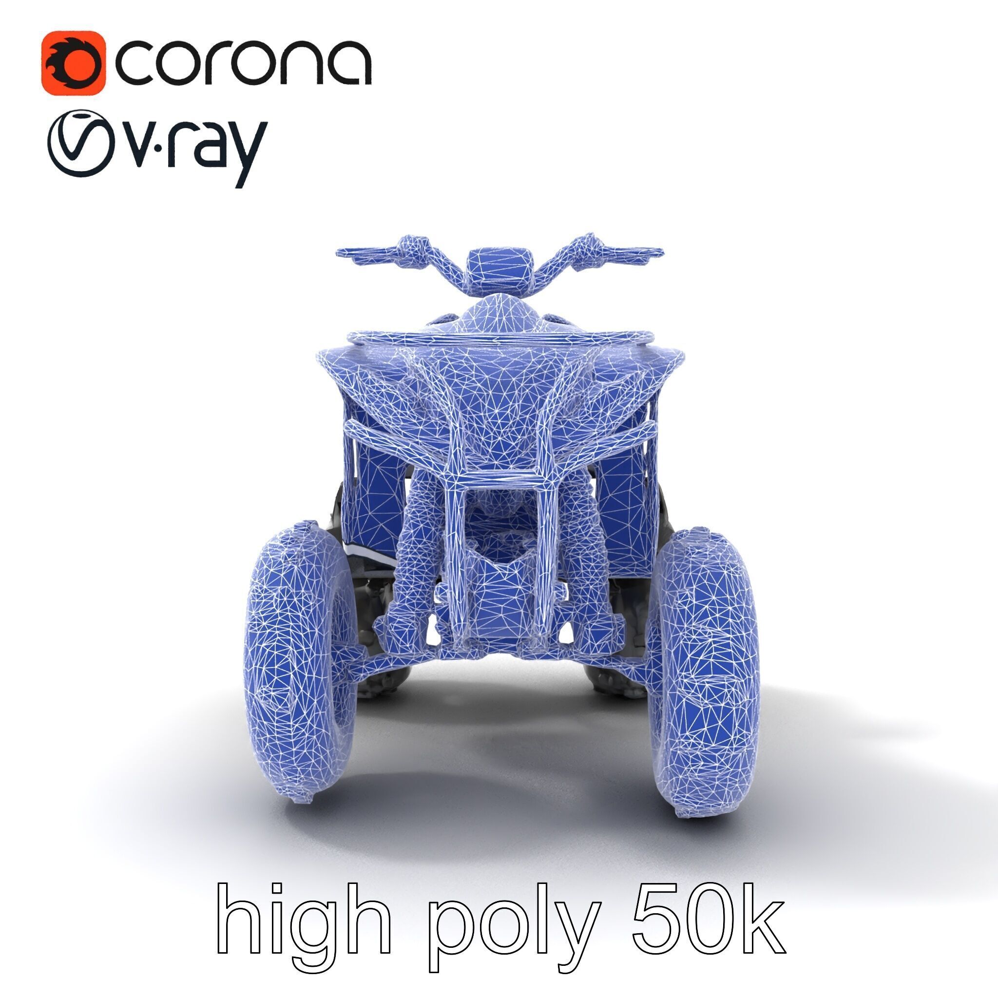 Sleek Quad ATV OffRoad Vehicle model pack Low-poly 3D model_19