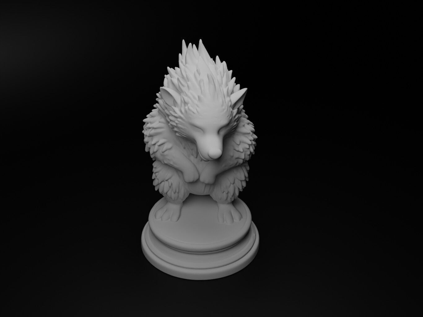 porcupine Animal Chess 3D print model_2
