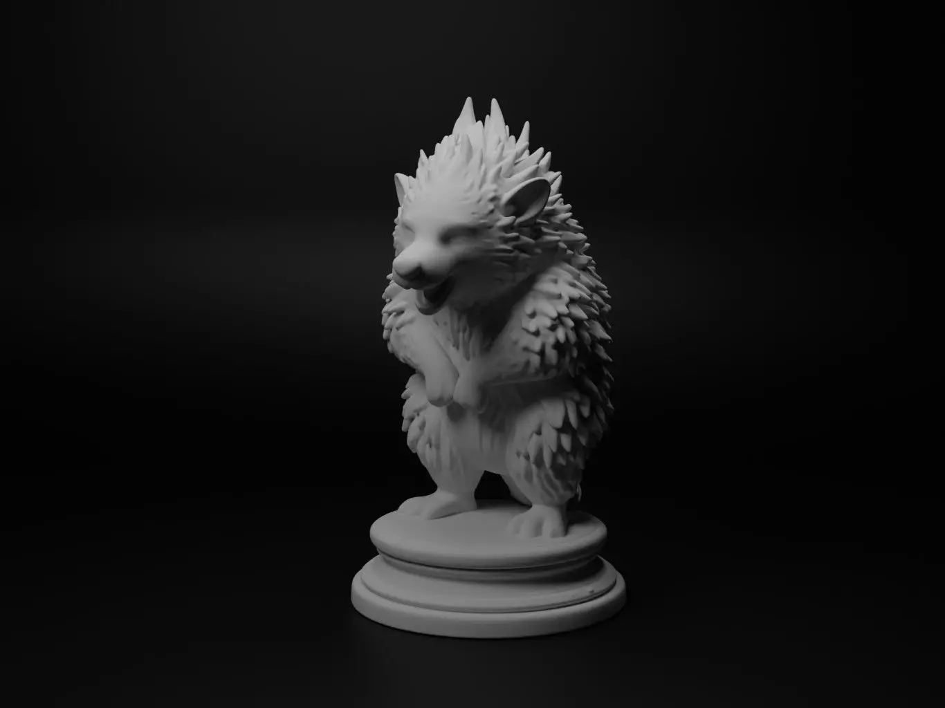 porcupine Animal Chess 3D print model_0