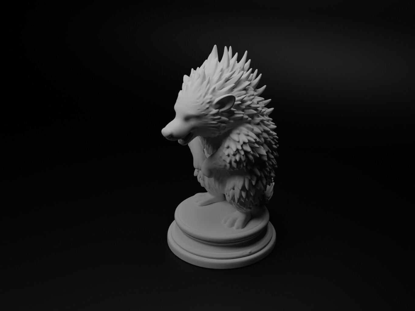 porcupine Animal Chess 3D print model_1