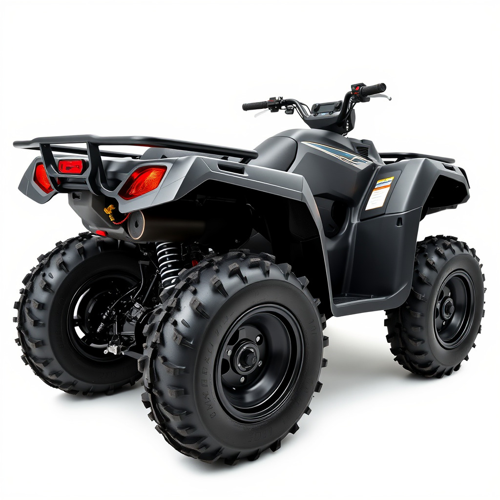 Matte Black ATV OffRoad Vehicle model pack Low-poly 3D model_4