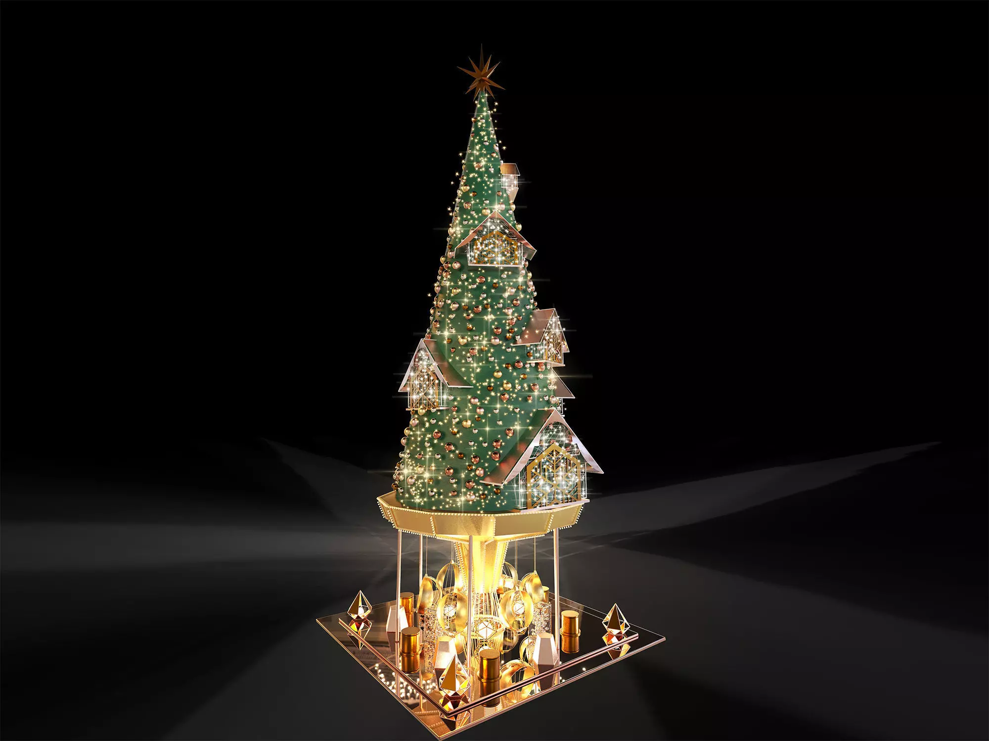 christmas tree 3D model_0