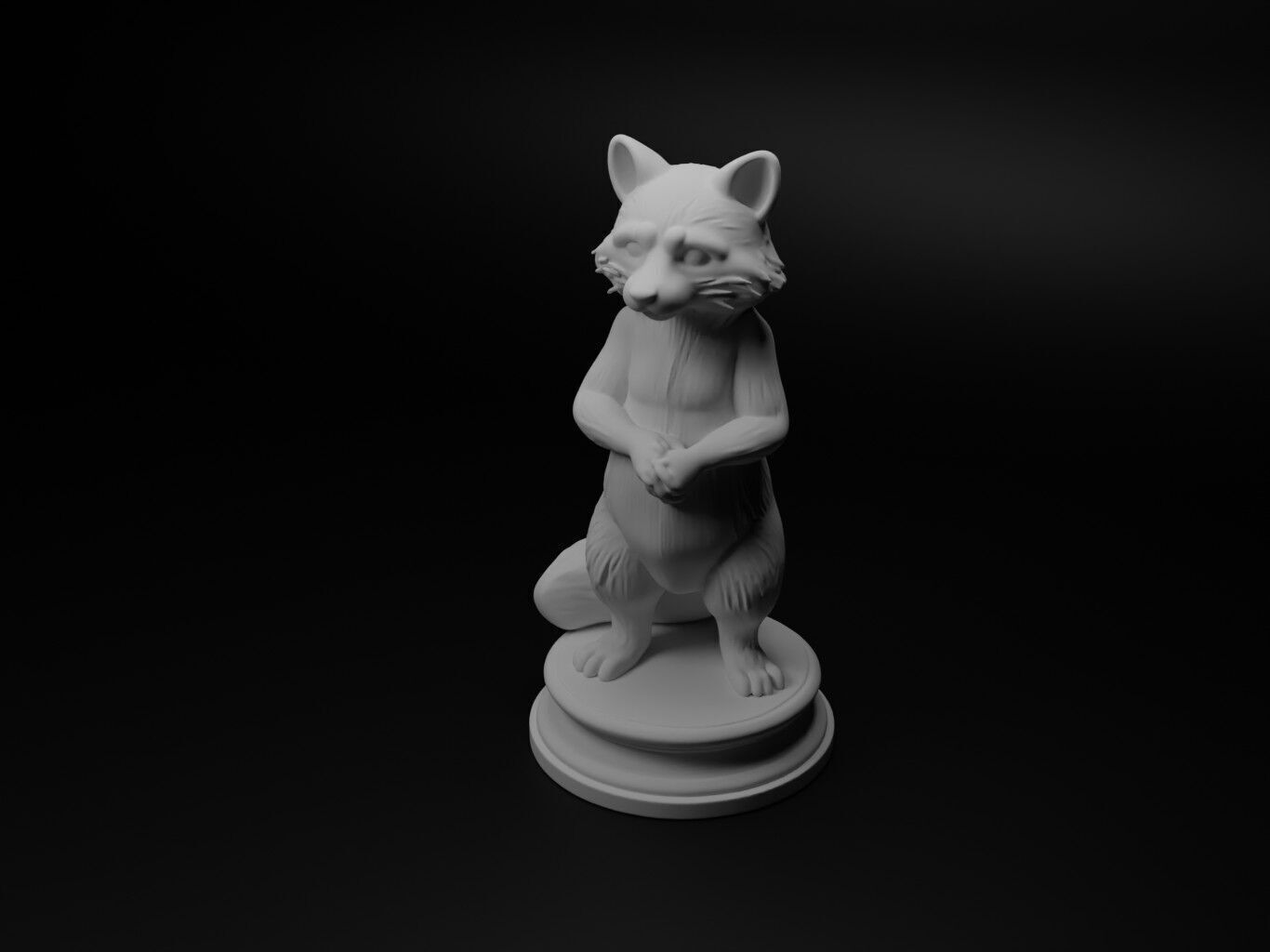 raccoon Animal Chess 3D print model_1