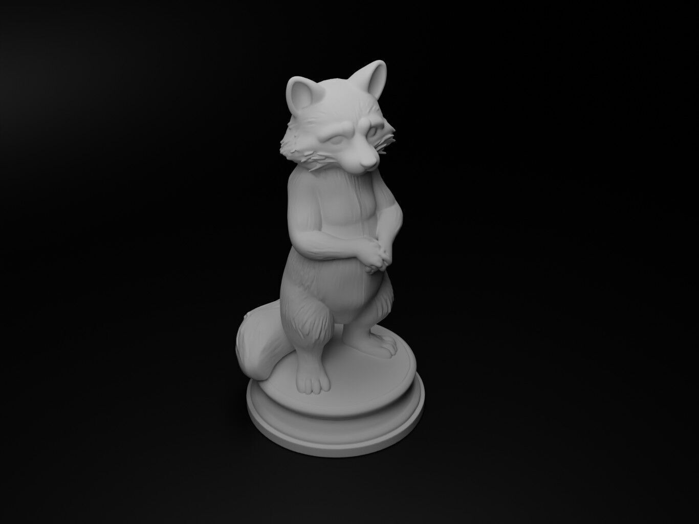 raccoon Animal Chess 3D print model_2