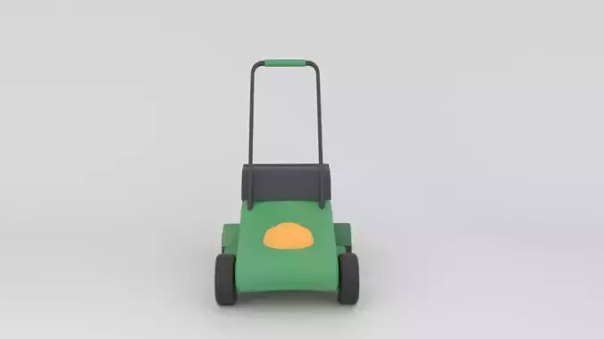 Lawn Mower Low-poly 3D model