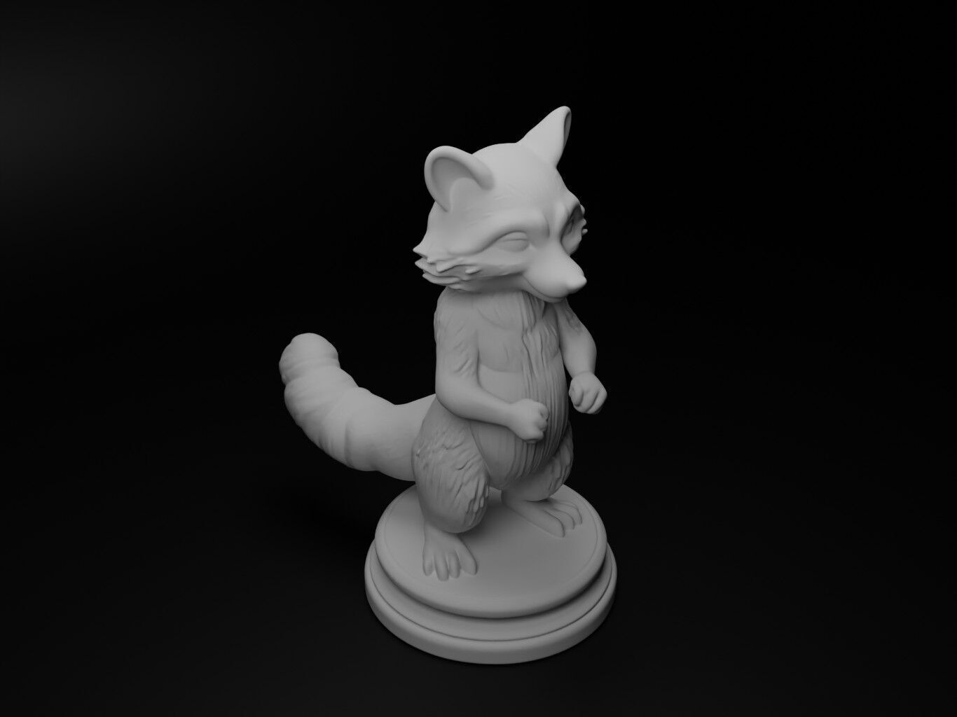 raccoon Animal Chess 3D print model_2