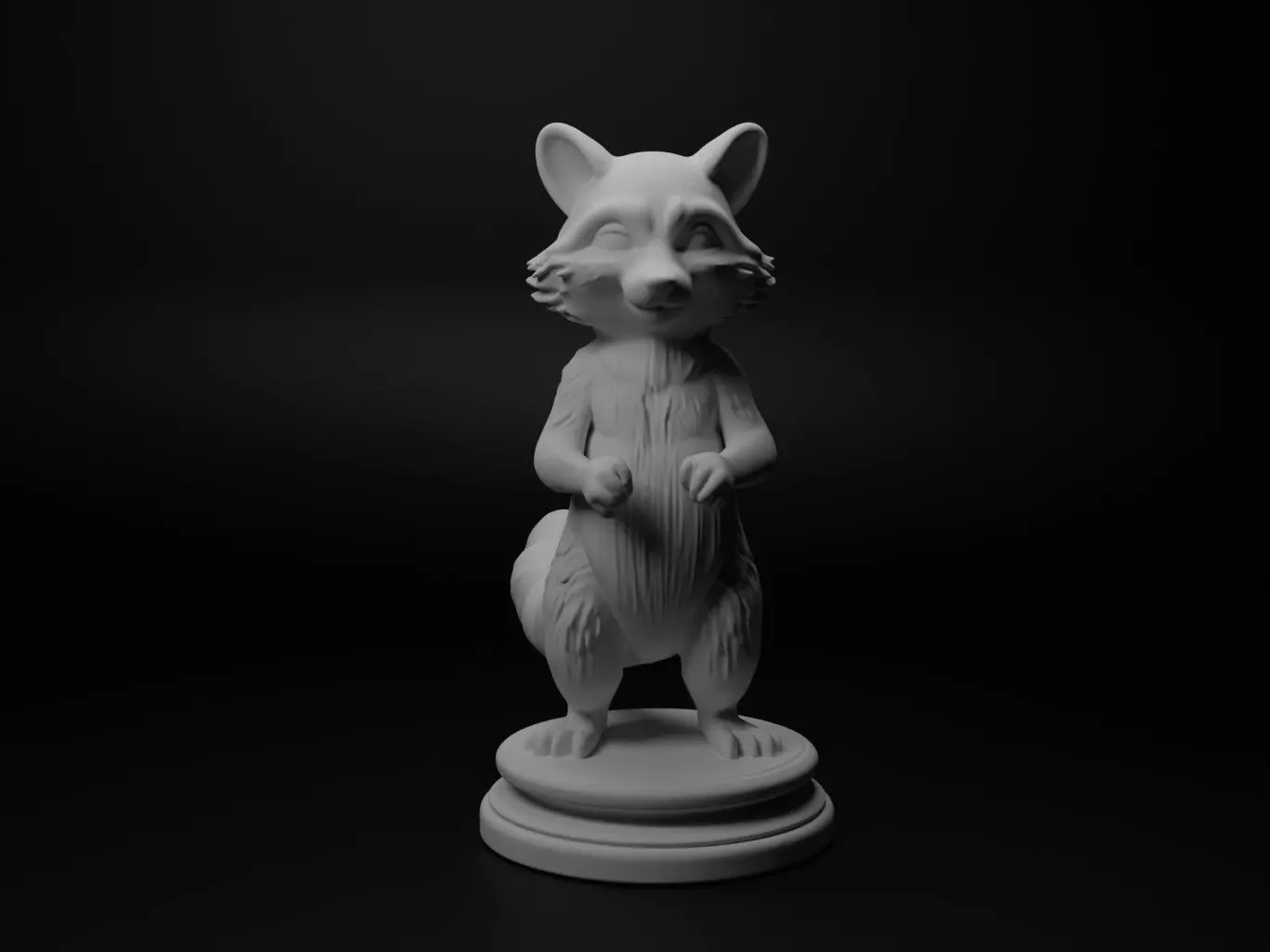 raccoon Animal Chess 3D print model_0