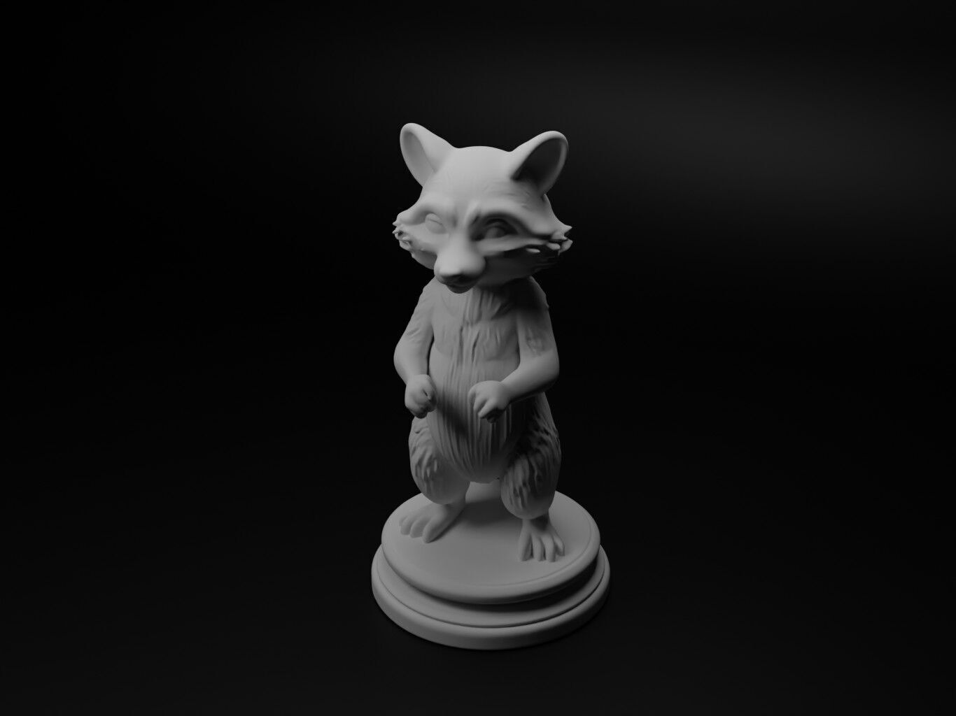 raccoon Animal Chess 3D print model_1