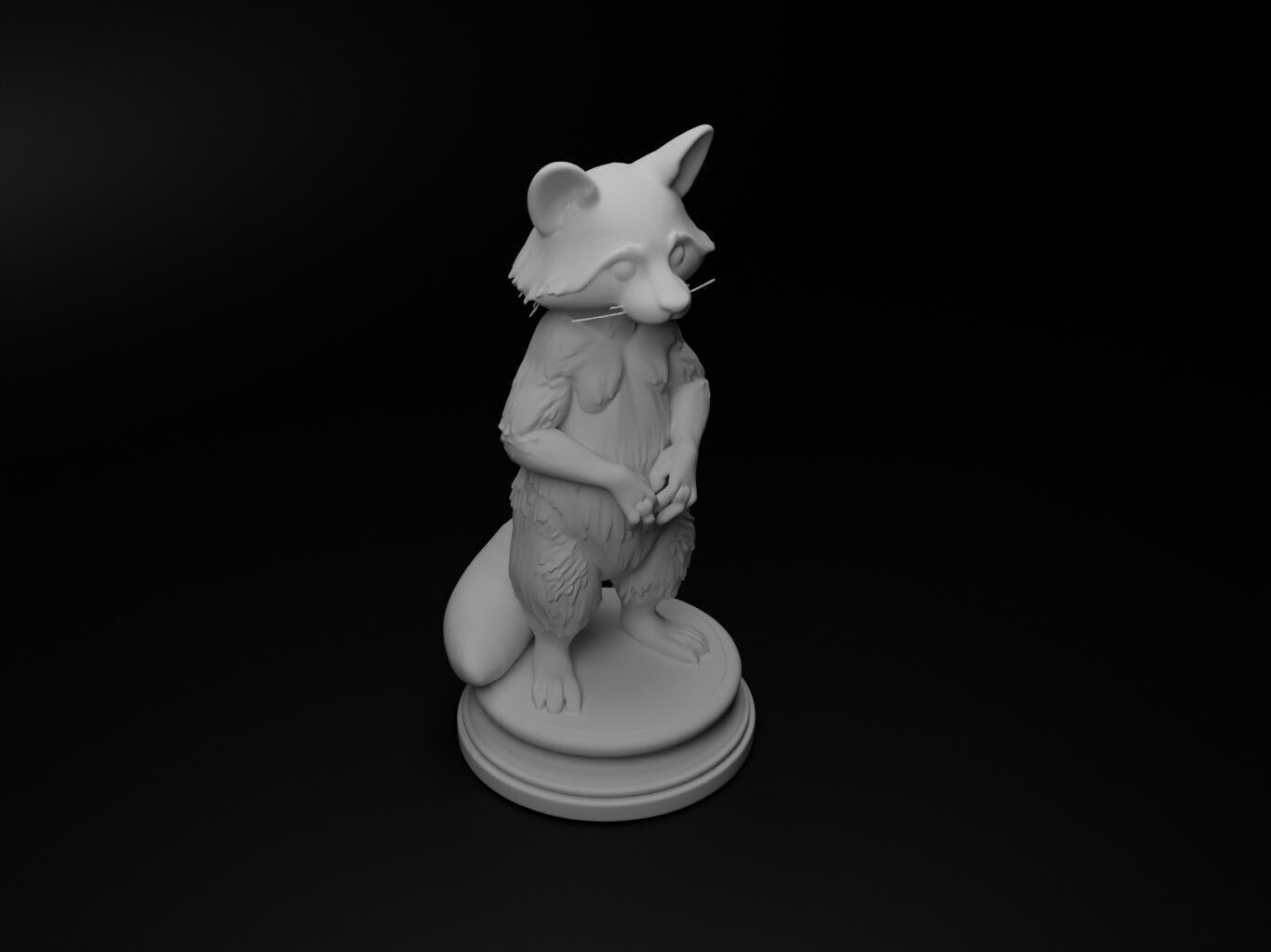 raccoon Animal Chess 3D print model_2