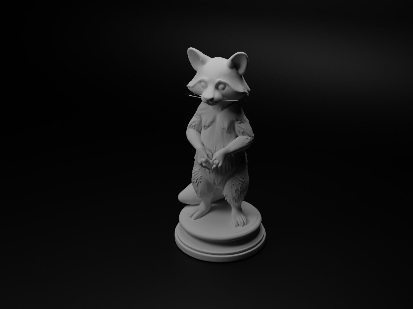 raccoon Animal Chess 3D print model_1