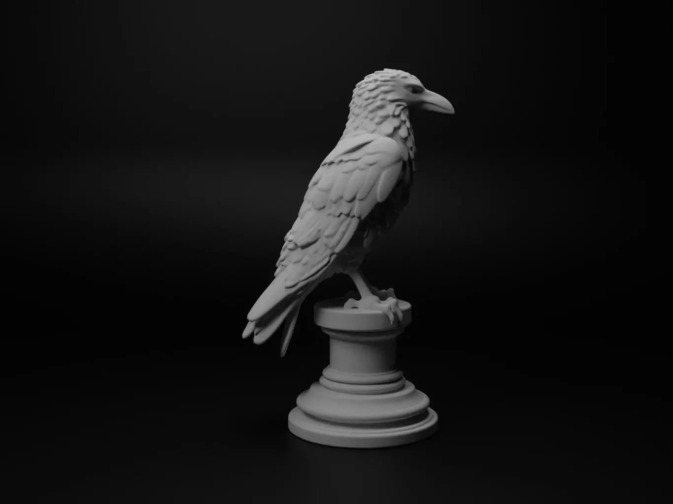 raven Animal Chess 3D print model_0
