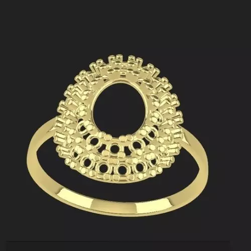 gold diamonds ring Free 3D print model