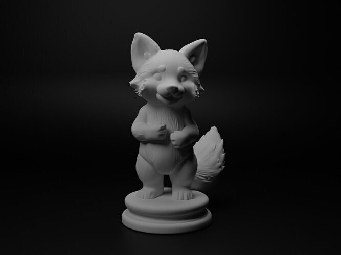 red panda Animal Chess 3D print model